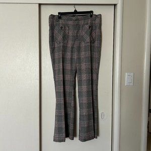 Free People Plaid Boot Cut Paints size 12